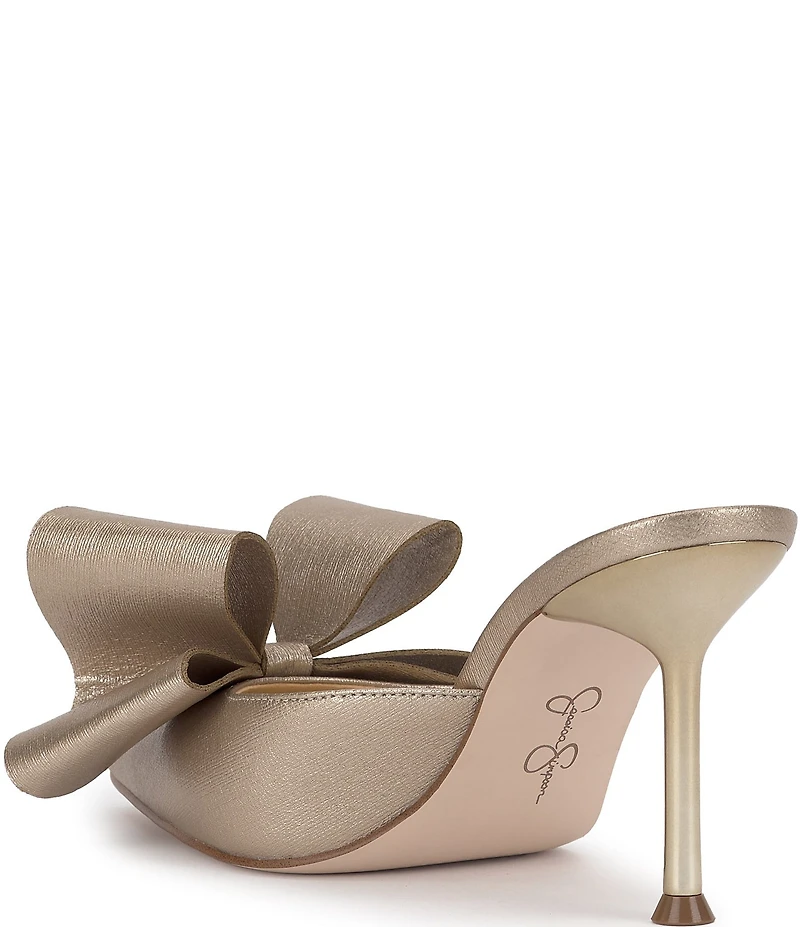 Jessica Simpson Valrin Textured Bow Dress Mules
