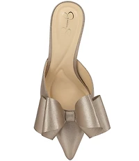 Jessica Simpson Valrin Textured Bow Dress Mules