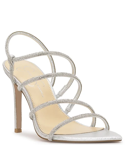 Jessica Simpson Vioreena Rhinestone Strappy Slingback Dress Sandals