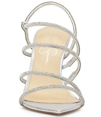 Jessica Simpson Vioreena Rhinestone Strappy Slingback Dress Sandals