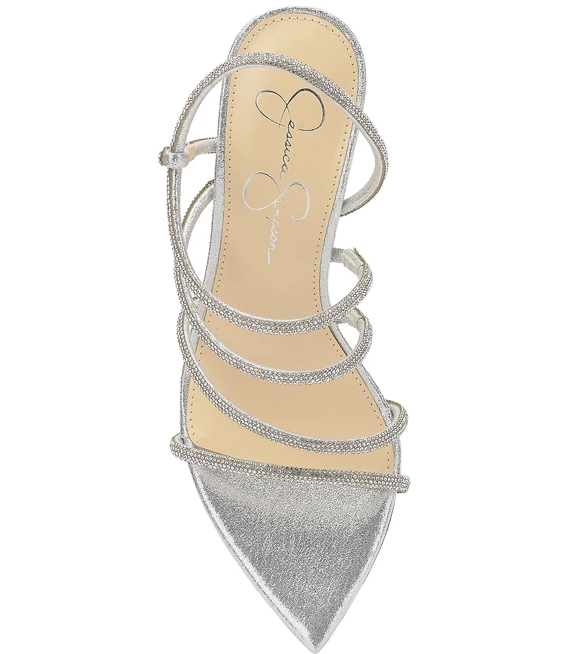 Jessica Simpson Vioreena Rhinestone Strappy Slingback Dress Sandals