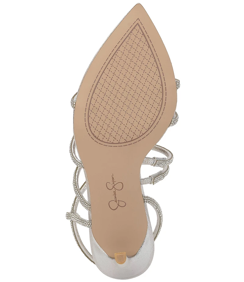 Jessica Simpson Vioreena Rhinestone Strappy Slingback Dress Sandals