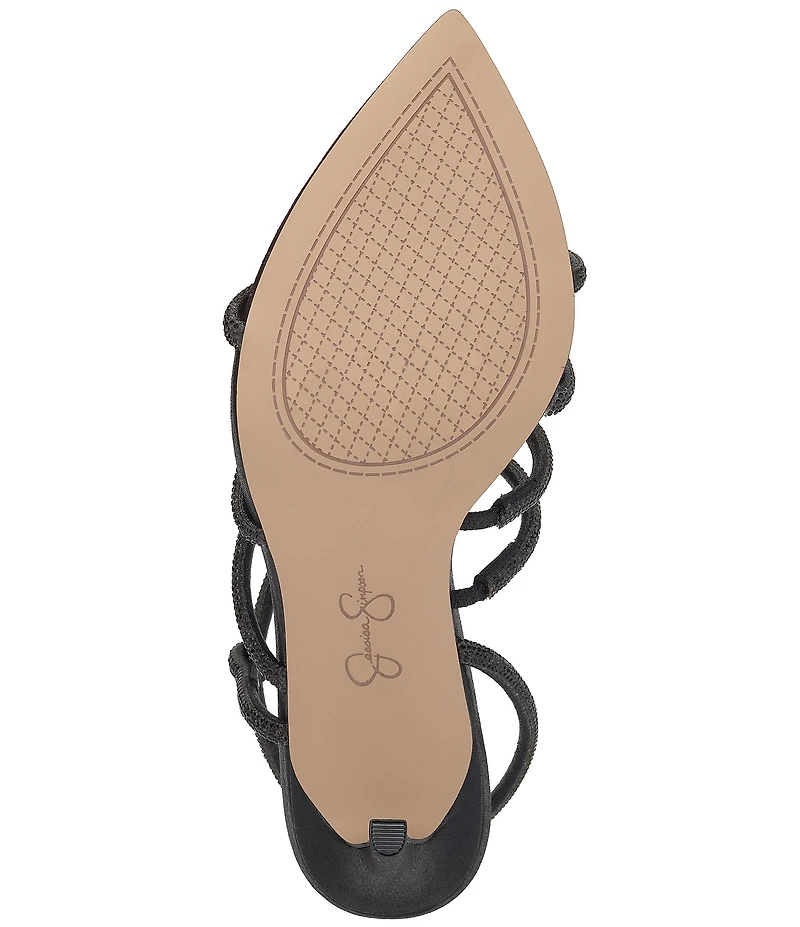 Jessica Simpson Vioreena Rhinestone Strappy Slingback Dress Sandals