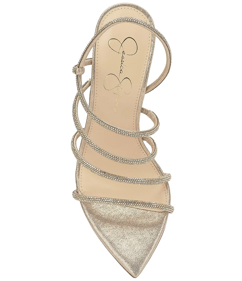 Jessica Simpson Vioreena Rhinestone Strappy Slingback Dress Sandals