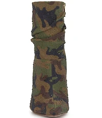Jessica Simpson Welina Camo Rhinestone Slouch Booties