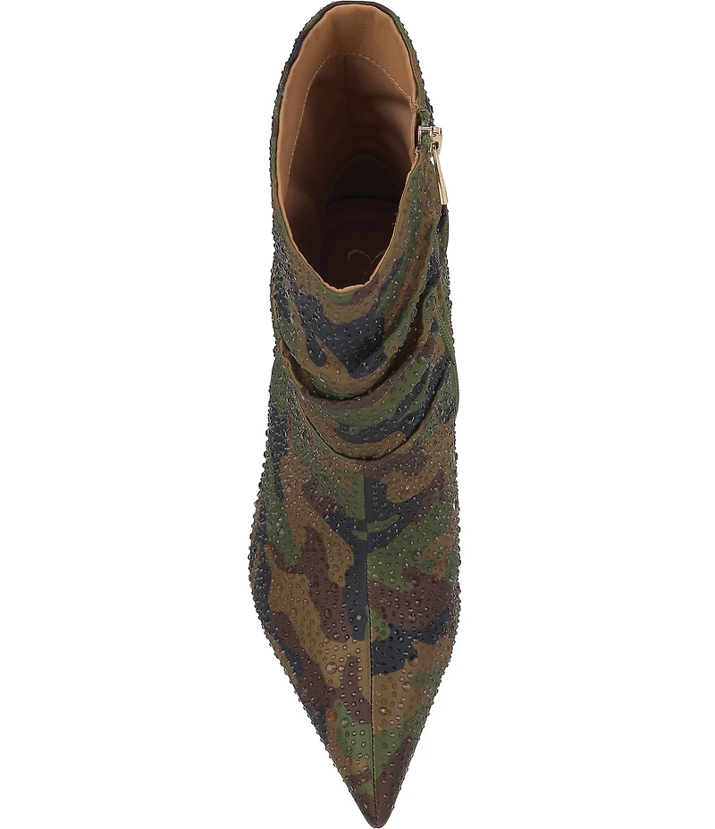 Jessica Simpson Welina Camo Rhinestone Slouch Booties