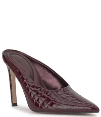 Jessica Simpson Wilix Croco Embossed High Vamp Dress Mules