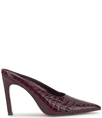 Jessica Simpson Wilix Croco Embossed High Vamp Dress Mules