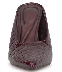 Jessica Simpson Wilix Croco Embossed High Vamp Dress Mules