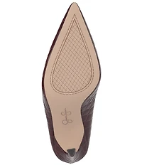 Jessica Simpson Wilix Croco Embossed High Vamp Dress Mules