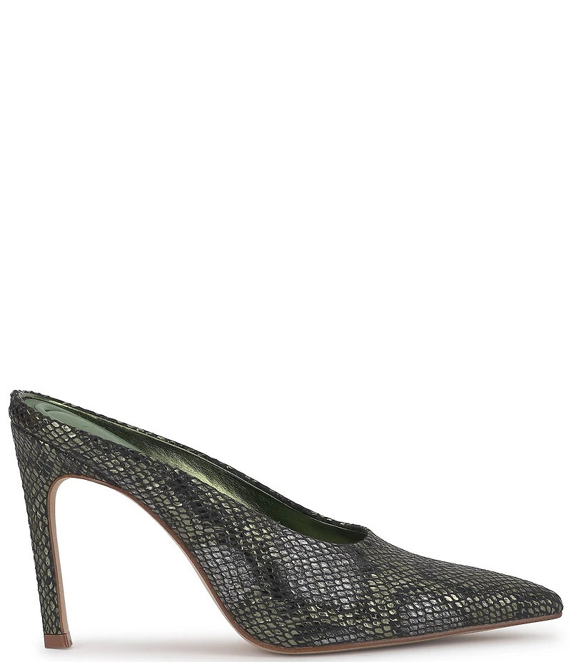 Jessica Simpson Wilix Snake Embossed Stiletto Mules
