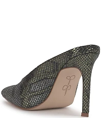 Jessica Simpson Wilix Snake Embossed Stiletto Mules