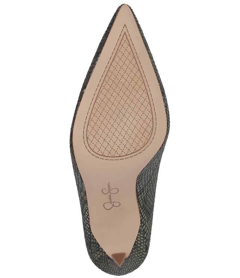 Jessica Simpson Wilix Snake Embossed Stiletto Mules