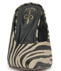 Jessica Simpson Wilix Zebra Print Stiletto Mules