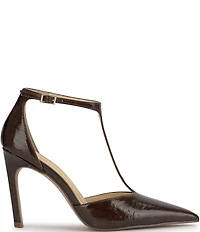 Jessica Simpson Willna Crinkle Patent T-Strap Pumps