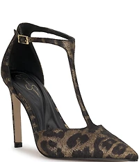 Jessica Simpson Willna Leopard Print T-Strap Pumps