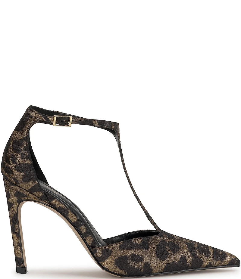 Jessica Simpson Willna Leopard Print T-Strap Pumps
