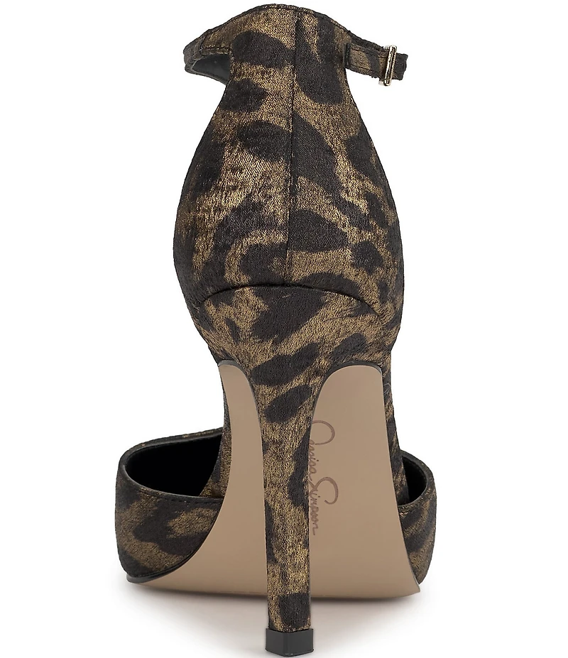 Jessica Simpson Willna Leopard Print T-Strap Pumps