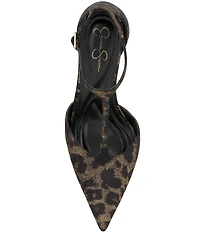 Jessica Simpson Willna Leopard Print T-Strap Pumps