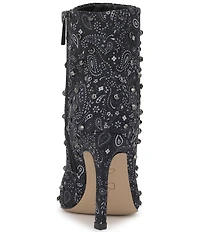 Jessica Simpson Wilonix Bandana Print Studded Pointed Toe Booties