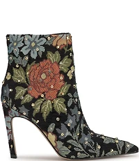 Jessica Simpson Wilonix Floral Studded Pointed Toe Booties