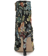 Jessica Simpson Wilonix Floral Studded Pointed Toe Booties