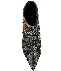 Jessica Simpson Wilonix Floral Studded Pointed Toe Booties