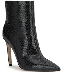 Jessica Simpson Wilonix Snake Embossed Pointed Toe Booties