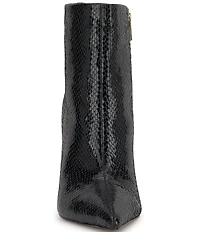 Jessica Simpson Wilonix Snake Embossed Pointed Toe Booties