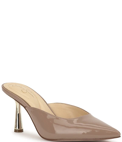 Jessica Simpson Xia Patent Mirror Heeled Mules