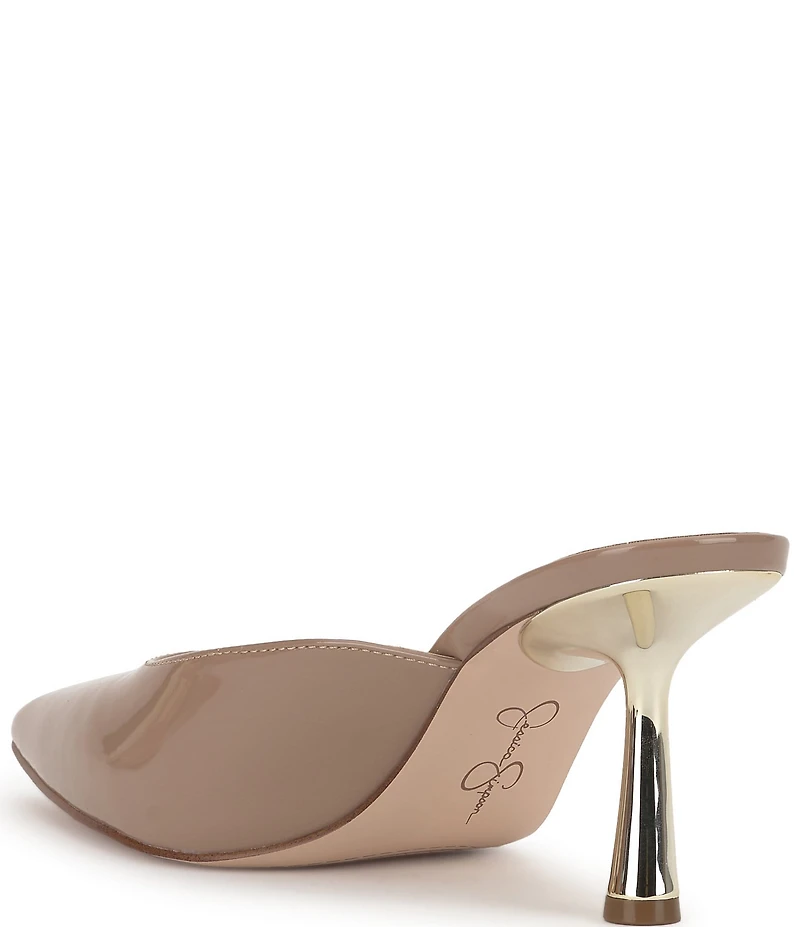 Jessica Simpson Xia Patent Mirror Heeled Mules