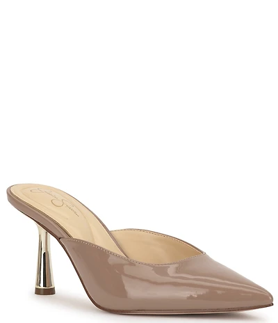 Jessica Simpson Xia Patent Mirror Heeled Mules