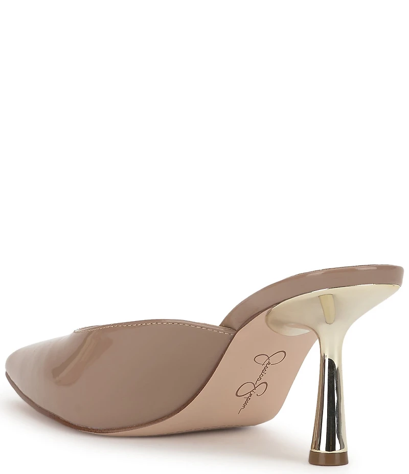 Jessica Simpson Xia Patent Mirror Heeled Mules