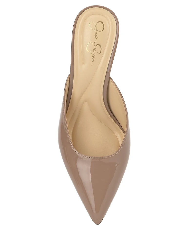Jessica Simpson Xia Patent Mirror Heeled Mules