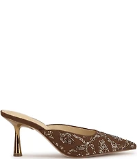 Jessica Simpson Xia Rhinestone Embellished Mirror Dress Mules