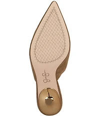 Jessica Simpson Xia Suede Mirrored Heeled Mules