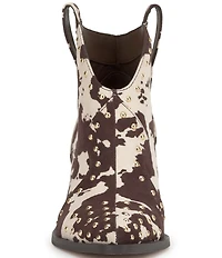 Jessica Simpson Zadie Cow Print Studded Western Booties