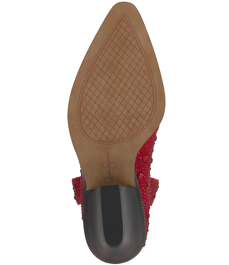 Jessica Simpson Zadie Rhinestone Western Booties