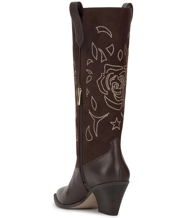 Jessica Simpson Zodra Rose Studded Detail Western Boots