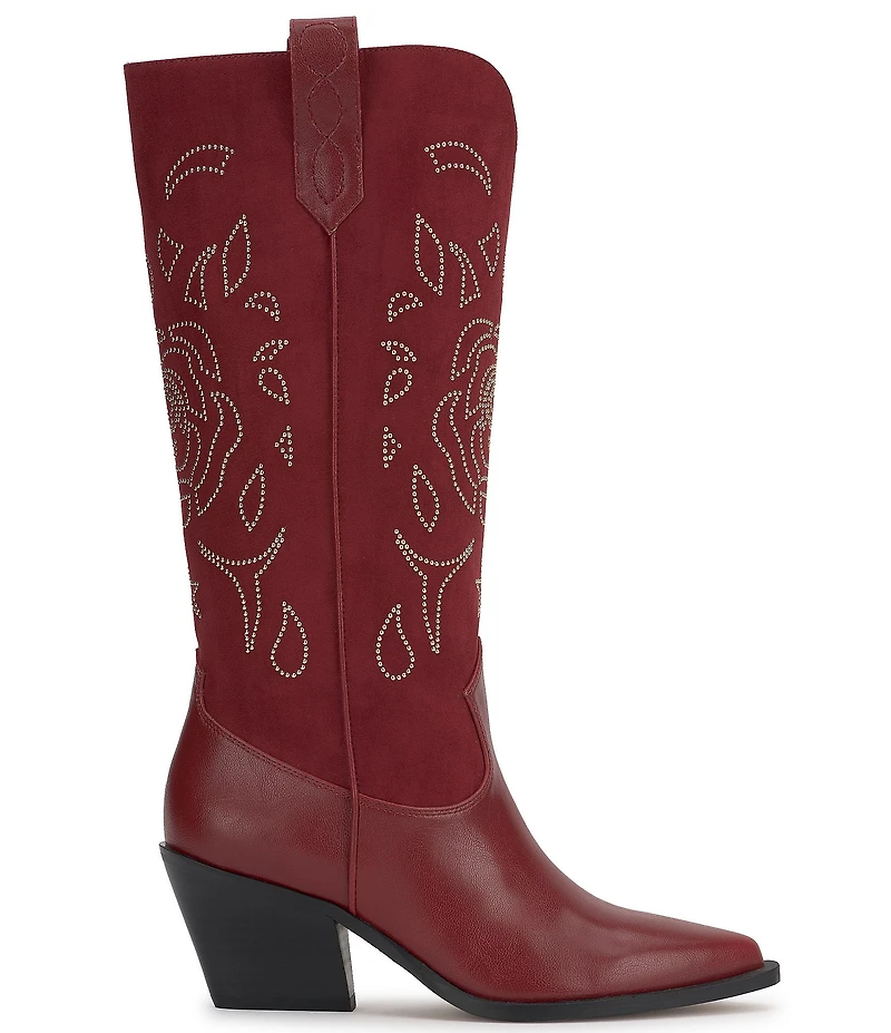 Jessica Simpson Zodra Rose Studded Detail Western Boots