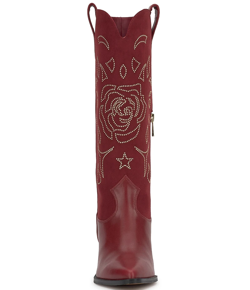 Jessica Simpson Zodra Rose Studded Detail Western Boots