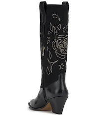 Jessica Simpson Zodra Rose Leather Suede Studded Tall Western Boots