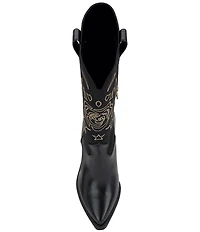 Jessica Simpson Zodra Rose Leather Suede Studded Tall Western Boots