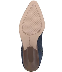 Jessica Simpson Zuliena Denim Metallic Cap Toe Western Boots