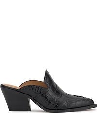 Jessica Simpson Zurina Crocodile Western Heeled Mules