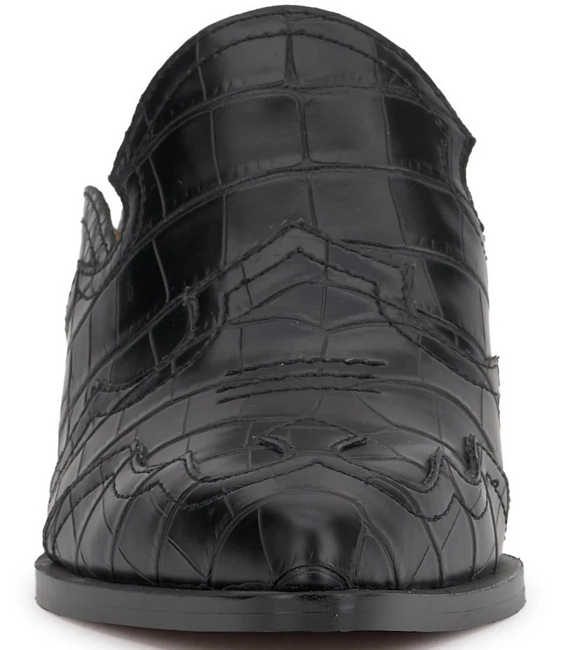 Jessica Simpson Zurina Crocodile Western Heeled Mules