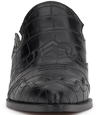 Jessica Simpson Zurina Crocodile Western Heeled Mules