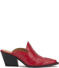 Jessica Simpson Zurina Crocodile Western Heeled Mules