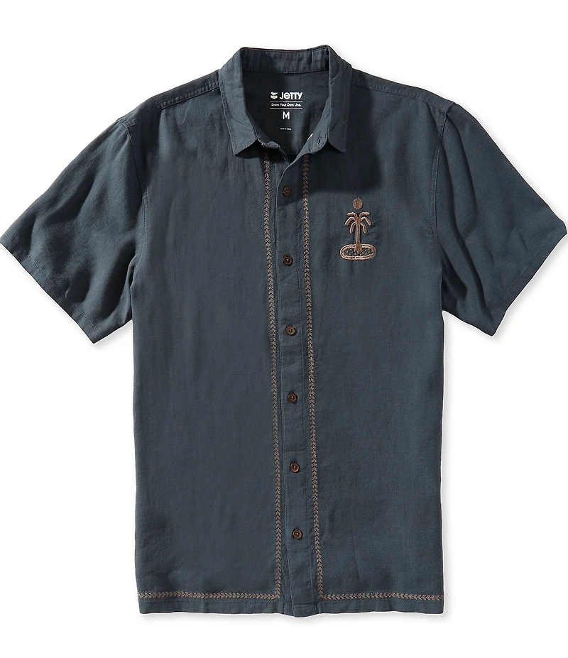 JETTY Marshall Linen Short Sleeve Woven Shirt