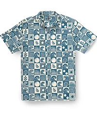 JETTY Sandspit Tech Wave Print Short Sleeve Woven Shirt